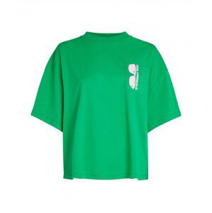 Tričko karl lagerfeld fun boxy t-shirt zelená xs