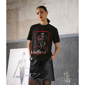 Tričko karl lagerfeld karl series t-shirt černá s