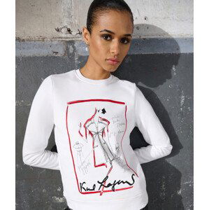 Mikina karl lagerfeld karl series sweatshirt bílá l