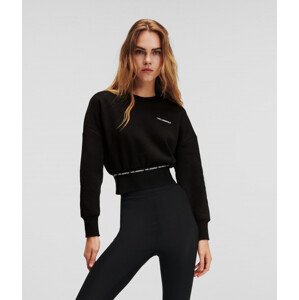 Mikina karl lagerfeld branded elastic sweatshirt černá s