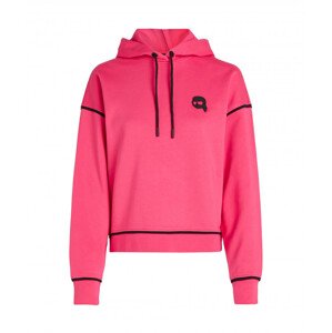 Mikina karl lagerfeld ikonik 2.0 hoodie růžová s