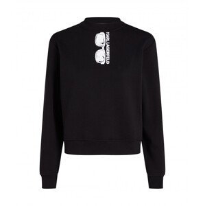 Mikina karl lagerfeld fun logo sweatshirt černá xs