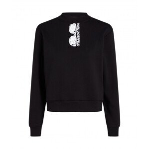 Mikina karl lagerfeld fun logo sweatshirt černá m