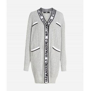 Svetr karl lagerfeld feminine boucle cardigan bílá xs