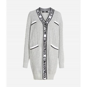 Svetr karl lagerfeld feminine boucle cardigan bílá l