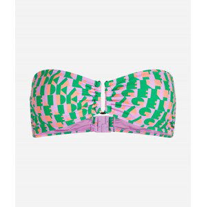 Plavky karl lagerfeld abstract aop u-ring bandeau fialová m