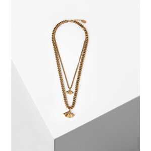 Náhrdelník karl lagerfeld k/archive fan double necklace žlutá none