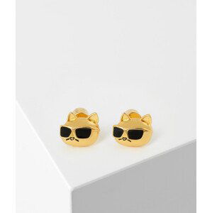 Náušnice karl lagerfeld k/ikonik 2.0 choupette studs žlutá none