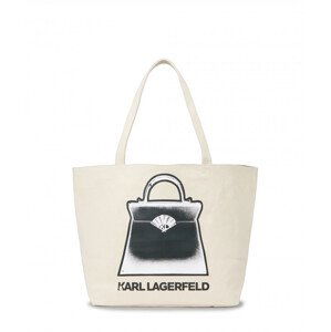 Kabelka karl lagerfeld k/archive bag canvas shopper bílá none