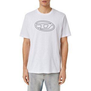 Tričko diesel t-just-bigoval t-shirt bílá xl