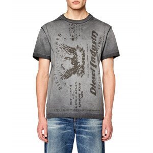 Tričko diesel t-diegor-l2 t-shirt šedá s