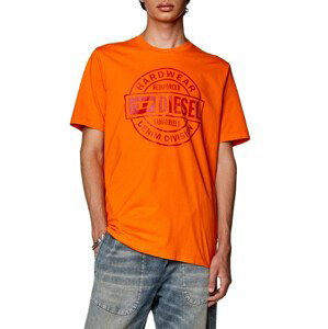 Tričko diesel t-just-l21 t-shirt oranžová m