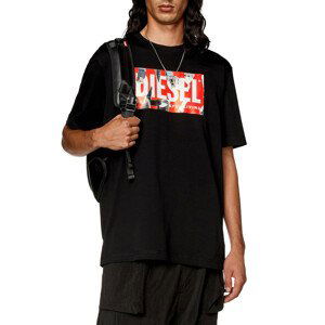 Tričko diesel t-just-l13 t-shirt černá xxxl