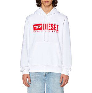 Mikina diesel s-ginn-hood-l5 sweat-shirt bílá m