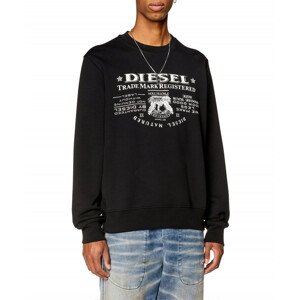 Mikina diesel s-ginn-l2 sweat-shirt černá s