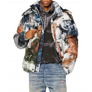 Bunda diesel w-rolfys-fd-print jacket černá 50