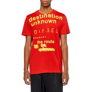 Tričko diesel t-diegor-k63 t-shirt červená m