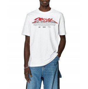 Tričko diesel t-just-l3 t-shirt bílá l