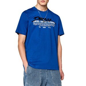 Tričko diesel t-just-l3 t-shirt modrá xl
