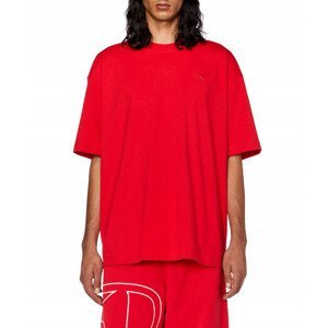 Tričko diesel t-boggy-megoval-d t-shirt červená m