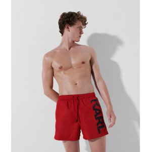 Plavky karl lagerfeld logo short boardshorts červená m