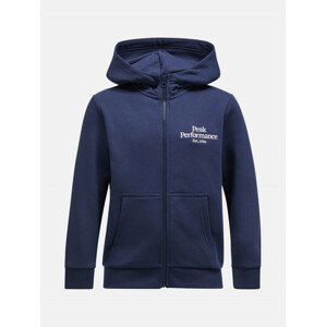 Mikina peak performance jr original zip hood modrá 130