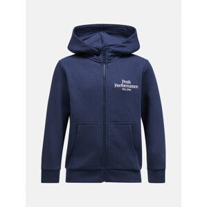 Mikina peak performance jr original zip hood modrá 170