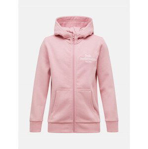 Mikina peak performance jr original zip hood růžová 160