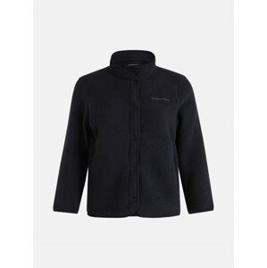 Mikina peak performance w fleece snap cardigan černá xs