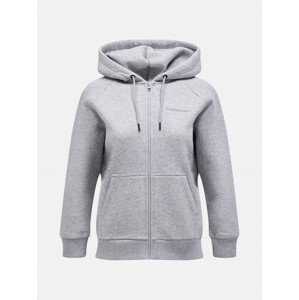 Mikina peak performance w original small logo zip šedá l