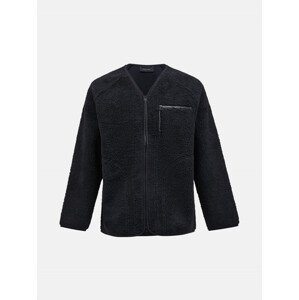 Mikina peak performance m heavy pile relaxed cardigan černá s