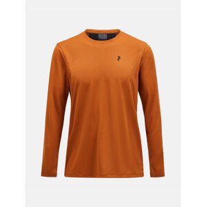 Tričko peak performance m alum light long sleeve hnědá l