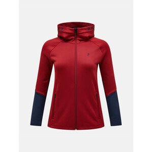 Mikina peak performance w rider zip hood červená xs