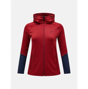 Mikina peak performance w rider zip hood červená s