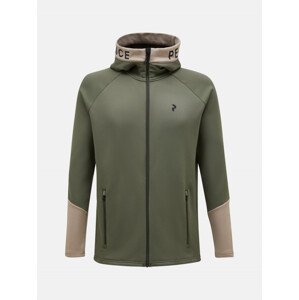 Mikina peak performance m rider zip hood zelená xxl