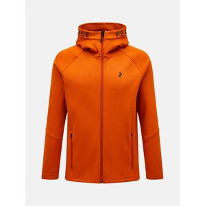 Mikina peak performance m rider zip hood oranžová m