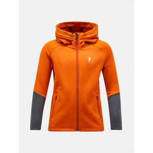 Mikina peak performance jr rider zip hood oranžová 140