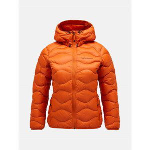 Bunda peak performance w helium down hood jacket oranžová s