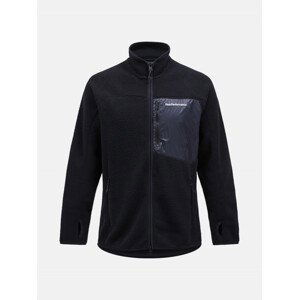 Mikina peak performance m pile zip jacket černá xl