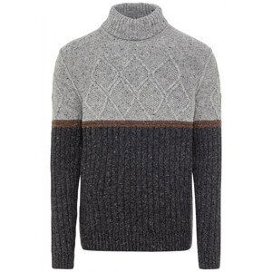 Svetr camel active knitted rollneck šedá m