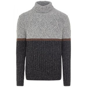 Svetr camel active knitted rollneck šedá xl