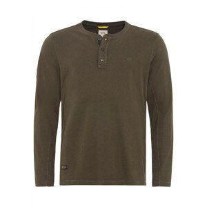 Tričko camel active henley 1/1 arm hnědá xl