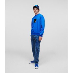 Mikina karl lagerfeld jeans klj regular logo sweat modrá m