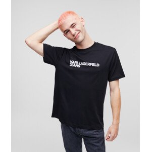 Tričko karl lagerfeld jeans klj regular sslv tee černá l