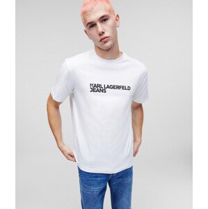 Tričko karl lagerfeld jeans klj regular sslv tee bílá s