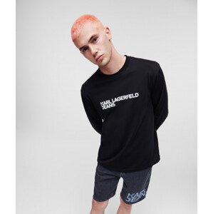 Tričko karl lagerfeld jeans klj regular lslv tee černá l