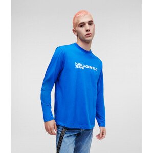 Tričko karl lagerfeld jeans klj regular lslv tee modrá l