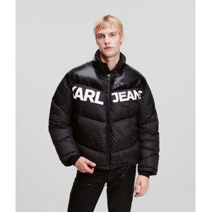 Bunda karl lagerfeld jeans klj logo puffer jacket černá m