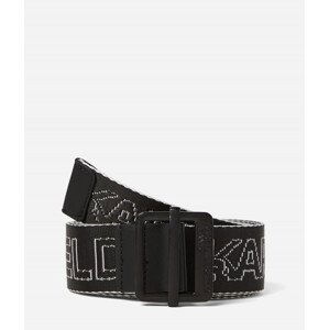 Opasek karl lagerfeld jeans webbing belt černá none