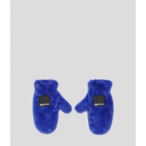 Rukavice karl lagerfeld jeans faux fur  glove modrá m/l